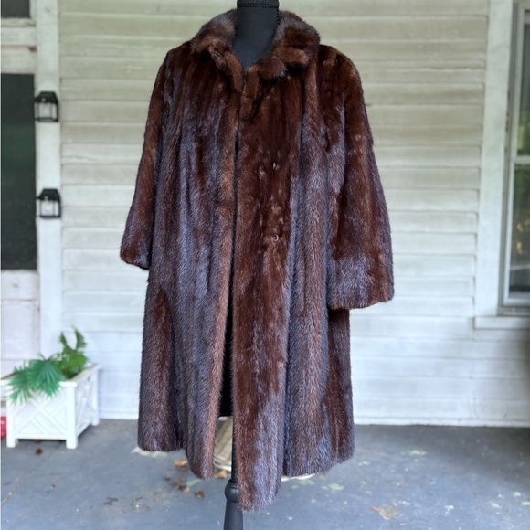 furs by Snyder New York Jackets & Blazers - Classic Brown Full-Length Fur Coat (chocolate mink)